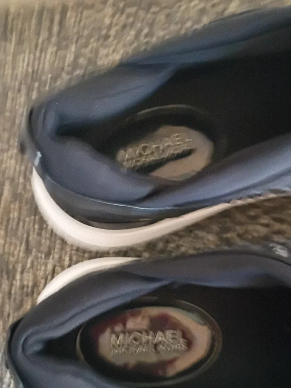 Michael Kors Black Slip-On Sneaker with Crystal Embellishments Size 6